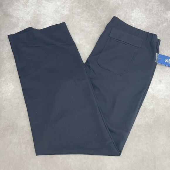 IZOD Womens Sz 14 (36 x 33) Drawstring Pants Black Pockets Straight Leg Casual - Picture 3 of 7